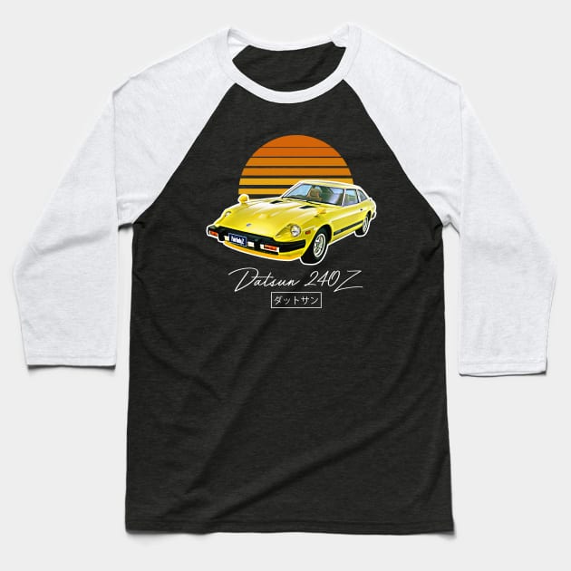 Datsun 240Z Retro Design #2 Baseball T-Shirt by DankFutura